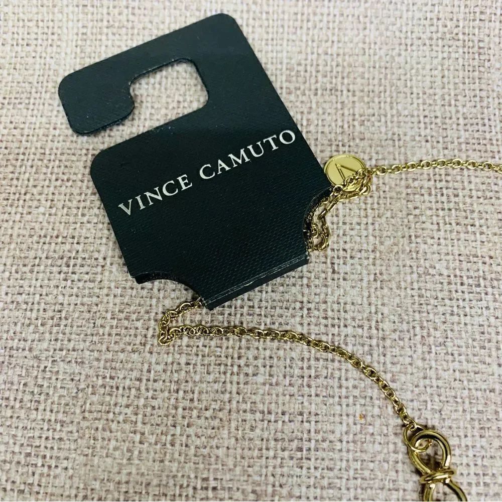 Vince‎ Camuto Tortoise Shell Bit Link Station Necklace - Picture 3 of 3